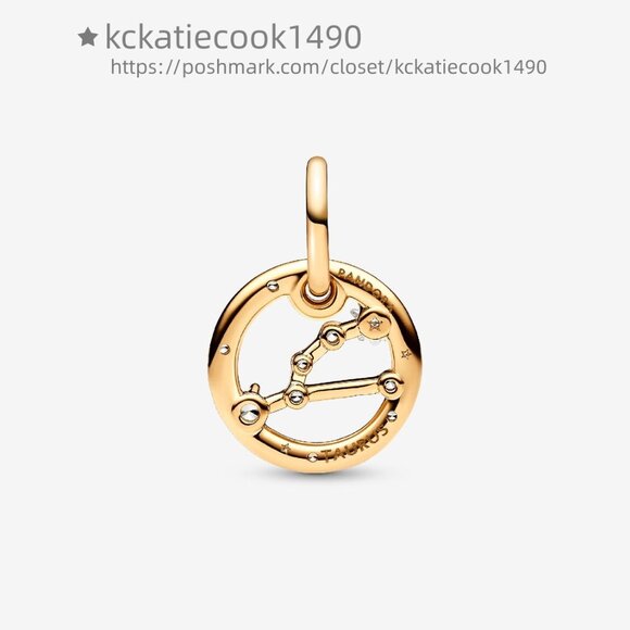 Pandora Taurus Zodiac Dangle Charm - Picture 2 of 6